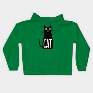 Cool Black Hepcat Cat Kids Hoodie